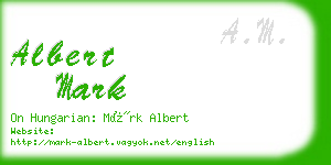 albert mark business card